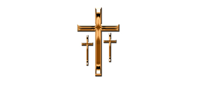 DNSEMP-L-517-CP-WT Copper 3 Crosses White